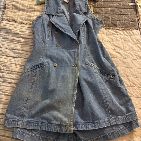 Vintage Denim Romper - Picture 1 of 4